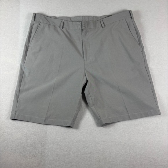 Other - Mens Gray Micro Stripe Flat Front Golf Shorts Casual Performance Size 42